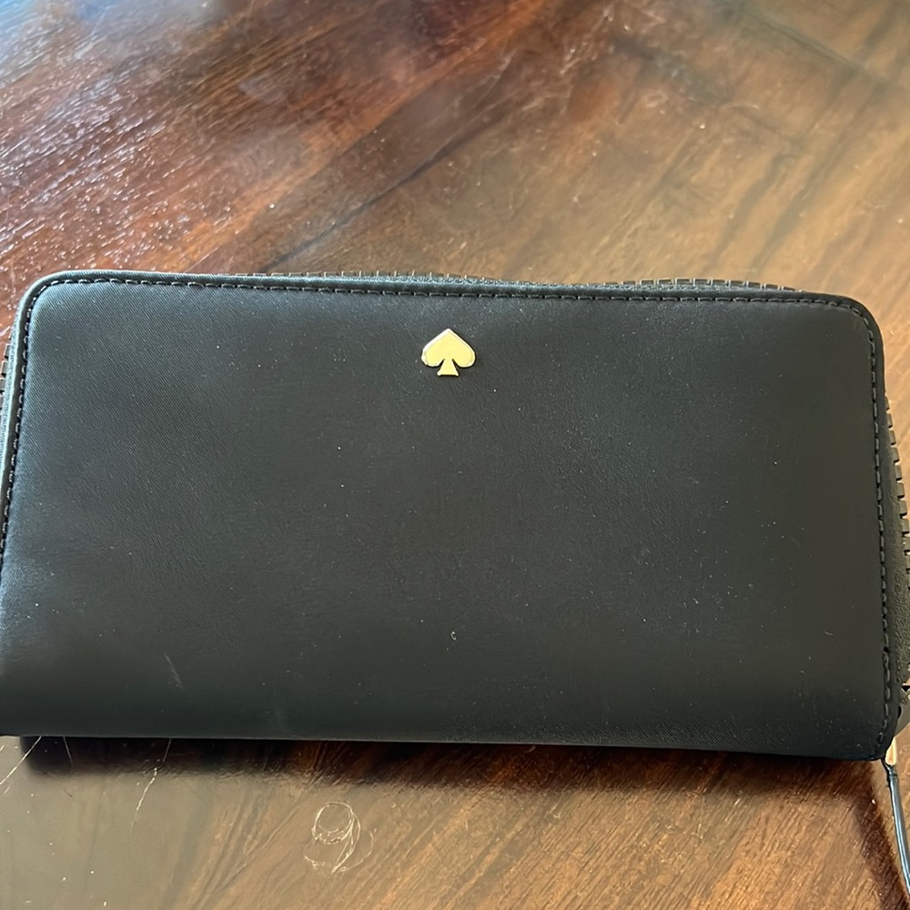 Kate Spade black nylon wallet